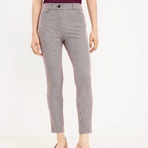 LOFT| Sutton Skinny Plaid Pants